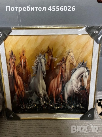 Продавам картина с коне, снимка 3 - Картини - 53729879