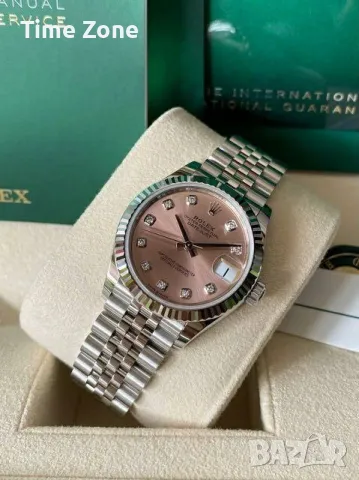 Rolex Datejust 31mm Steel Pink Dial Diamond Дамски Различни Варианти, снимка 3 - Дамски - 48182845