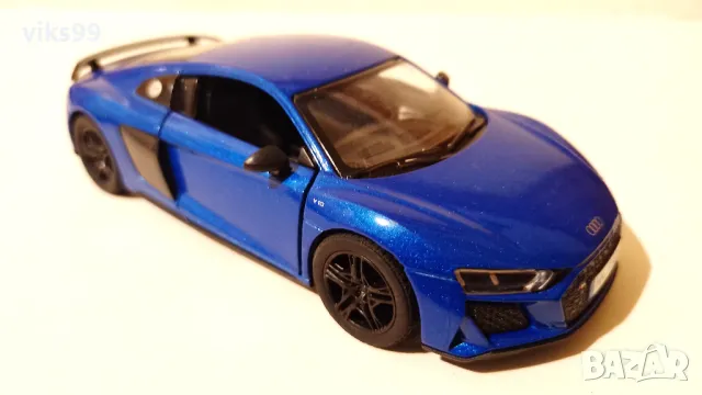 2020 Audi R8 Coupe, Blue - Kinsmart 5422 - 1:36, снимка 6 - Колекции - 47033750