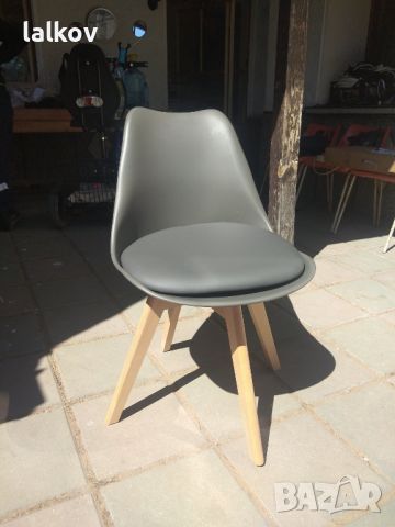 4 стола сив скандинавски стил Basic, снимка 1 - Столове - 45196108