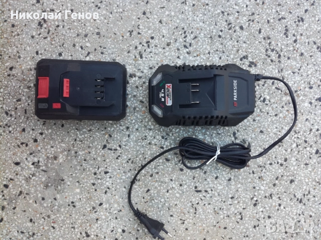 Продавам комплект Parkside Performance батерия 4Аh и зарядно 4,5А, снимка 5 - Друга електроника - 54242635