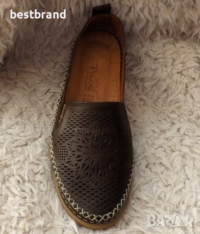 Дамски обувки от естествена кожа без връзки , код 757/84, снимка 1 - Дамски ежедневни обувки - 46375817