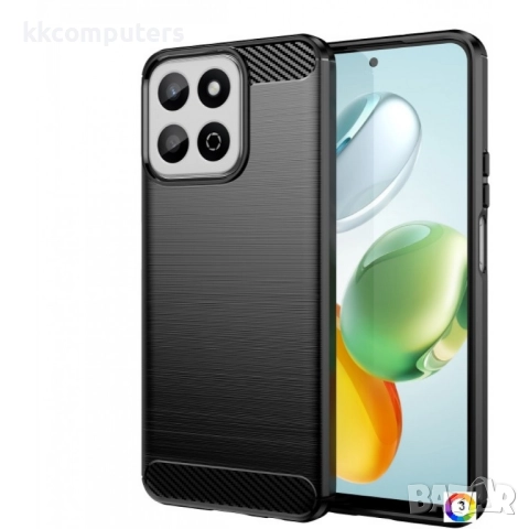 Honor 200 Smart 5G Ударостойчив Carbon Fiber Калъф и Протектор