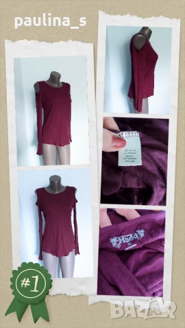 Пет различни броя / Дамска блуза с дълъг ръкав , снимка 16 - Блузи с дълъг ръкав и пуловери - 51454536