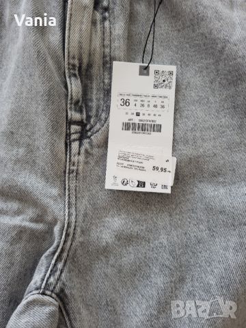 Дънки с висока талия Zara, снимка 3 - Дънки - 45297955