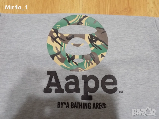 блуза aape by bathing ape горнище фанела худи елек суичър суитшърт яке мъжка оригинална L, снимка 3 - Спортни дрехи, екипи - 50787340