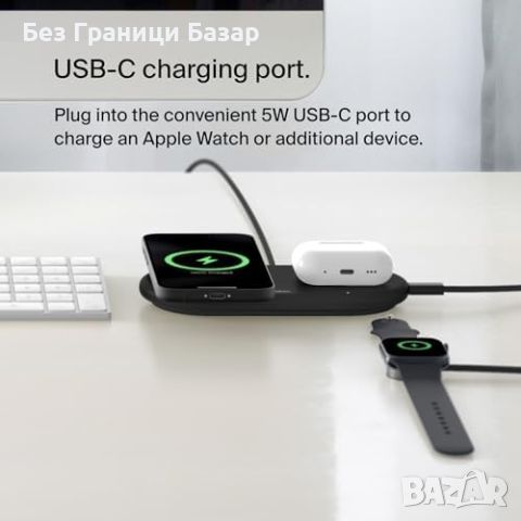 Нов Belkin BoostCharge Pro: Бързо Зареждане iPhone и AirPods телефон слушалки, снимка 3 - Аксесоари за Apple - 45219312