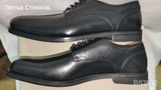 Стилни мъжки официални обувки от естествена кожа Clarks №45, снимка 6 - Официални обувки - 47928495