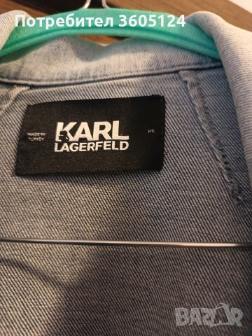 Оригинално дънково яке KARL LAGERFELD размер XS, снимка 2 - Якета - 53068923