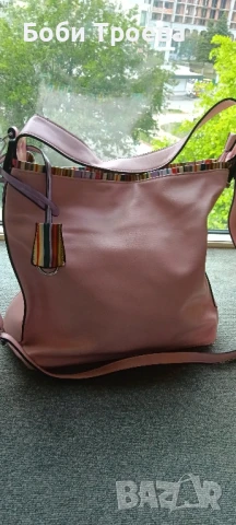 Елегантен и същевременно смел избор за модерната жена-голяма чанта в цвят пепел от рози, снимка 6 - Чанти - 50446389