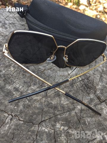 Дизайнерски дамски слънчеви очила JP John Pan Eyewear – Mercury Black metallic acetate sunglasses, снимка 2 - Слънчеви и диоптрични очила - 45303382