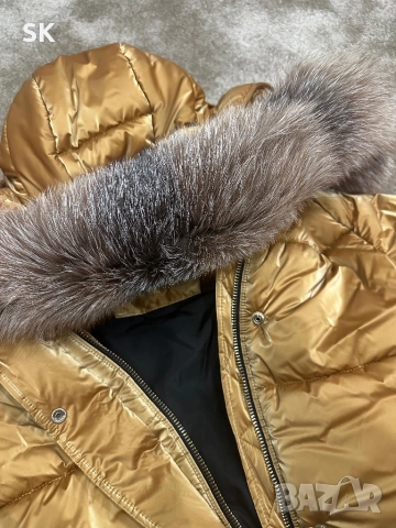 Златно Якенце с естествен пух, снимка 5 - Якета - 52453262