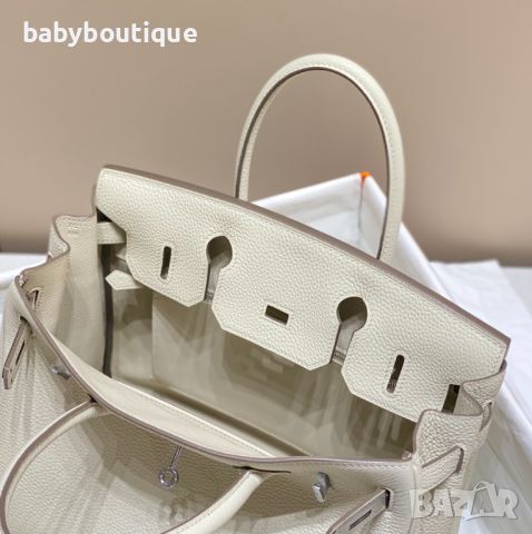 Hermes Birkin Milkshake White/Silver, снимка 8 - Чанти - 45396823