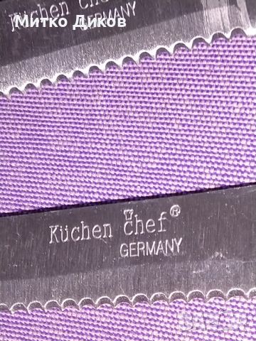 Кухненски нож-3броя нови немски назъбени 222х115мм острие, снимка 5 - Прибори за хранене, готвене и сервиране - 46561308