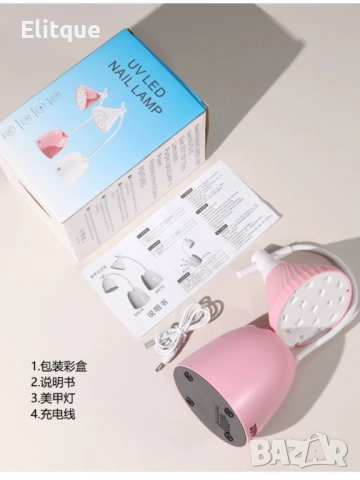 Въртяща се UV/LED на 360 градуса 28W лампа за нокти