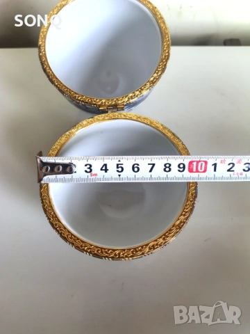 Прекрасно Порцеланово Яйце Кутия За Бижута, снимка 7 - Други - 54008155