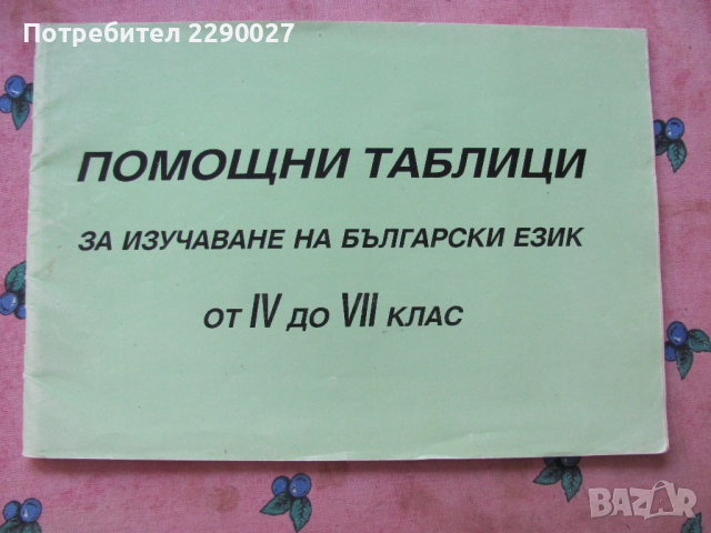 Помощни таблици за граматиката в българския език