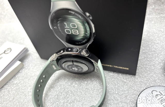 Като нов! Дамски Смарт Часовник HUAWEI Watch 5, 42 мм, Stainless Steel Case with Light Green, снимка 10 - Смарт часовници - 52412858