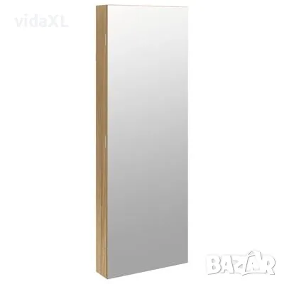 vidaXL Огледален шкаф за бижута с LED осветление, стенен монтаж(SKU:353246), снимка 1 - Огледала - 48914137