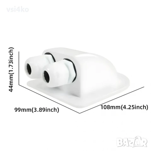 Водоустойчив двоен кабелен вход, снимка 4 - Други - 51080793