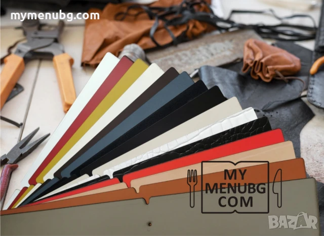 Кожени менюта и папки, Сметници кожа, QR Стойки, QR Меню, Цени в ЕURO, снимка 8 - Обзавеждане за заведение - 50800596