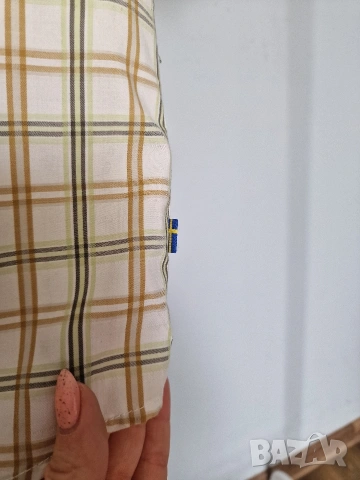 Страхотна мъжка риза с къс ръкав FJALLRAVEN размер M , снимка 7 - Ризи - 53780303