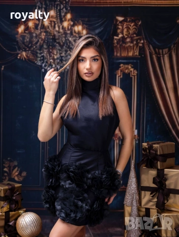Черна Дамска Рокля , снимка 4 - Рокли - 52884818