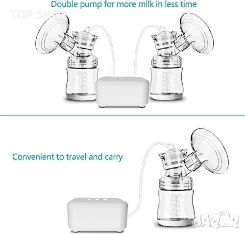 Нова Двойна електрическа помпа за кърма/3 режима и 4 нива/ Майки, снимка 4 - Помпи за кърма - 49668507