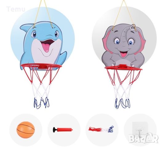 Баскетболен кош за деца с различни животни / Вариант: Слон, Делфин, снимка 1 - Други - 46453522