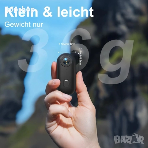 Lottsall D113A-Z1 мини екшън камера - 4K 64GB камера с 30M водоустойчивост, Hands-Free POS..., снимка 2 - Камери - 51615222