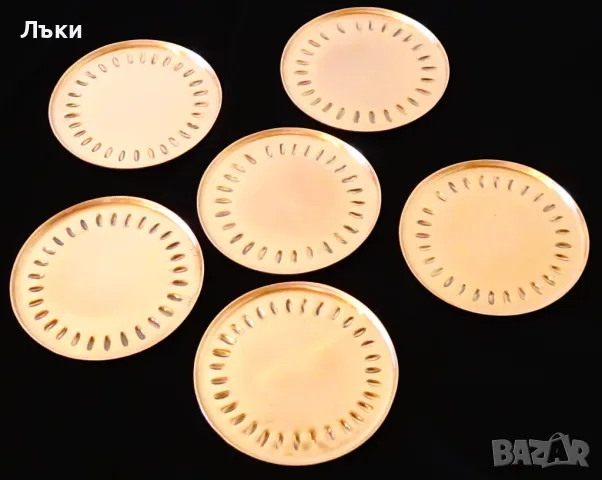 Медна чиния,подложка за чаша,чиста червена мед. , снимка 5 - Антикварни и старинни предмети - 28752649