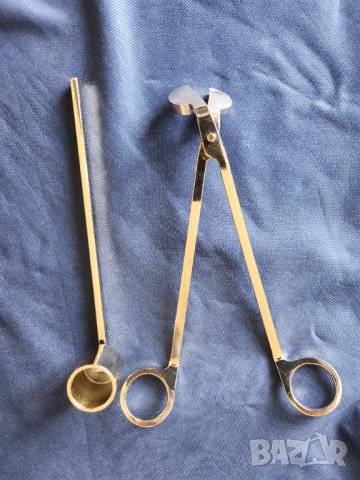 свещи - гасене и подрязване  - комплект от 2 уреда, нови , златисти, снимка 2 - Други - 50493613