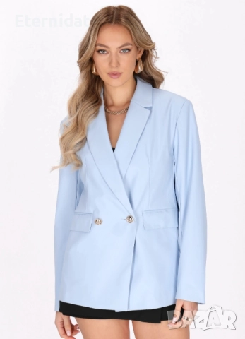 Светло син блейзър сако