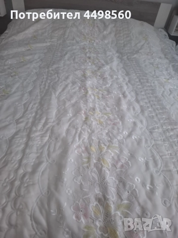 Кувертюра/Шалте за спалня с къдрици 3 части, снимка 7 - Покривки за легло - 51659790