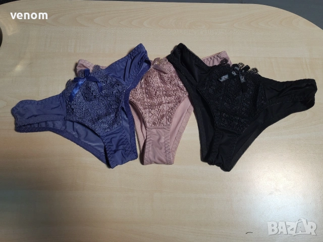 Стилни бикини с дантела и панделка