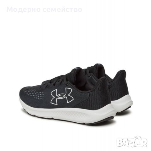 Мъжки маратонки UNDER ARMOUR Charged Pursuit 3 Big Logo Running Shoes Black/White, снимка 3 - Маратонки - 46620552