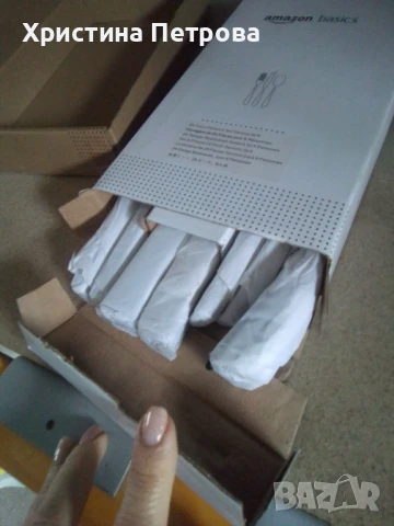 Комплект прибори за хранене Amazon Basics, снимка 3 - Прибори за хранене, готвене и сервиране - 50781255