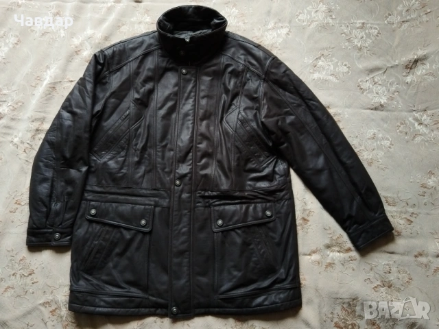 Мъжко кожено яке CANDA - размер XXL, снимка 2 - Якета - 53489147