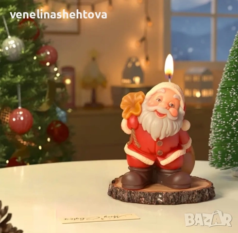 3D 3 модела дядо Коледа голям силиконов молд форма за свещи гипс, снимка 4 - Форми - 47539182