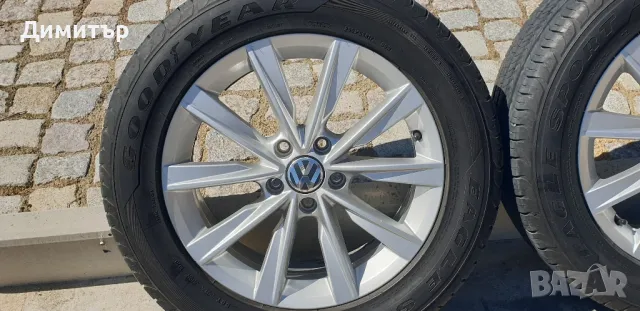 4 броя оригинални лети джанти VW Tiguan 17" 5х112 с летни гуми., снимка 2 - Гуми и джанти - 50106935