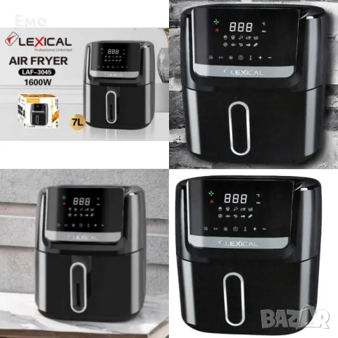 Еър фрайър с тъч скрийн - Lexical Airfryer LAF-3045 - Гаранция 24 месеца , снимка 1 - Фритюрници - 48431101