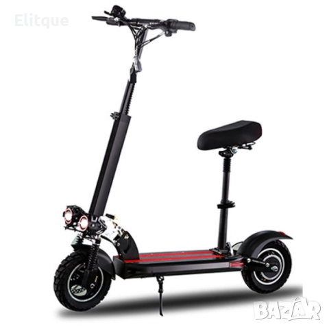 Супер бързият електрически  сгъваем скутер в черно с червено, снимка 7 - Друга електроника - 52854132