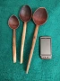 Големи старинни дървени лъжици, снимка 2