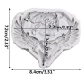 Момче дете ангел ангелче с разперени крила и сърце силиконов молд форма фондан шоколад гипс, снимка 2