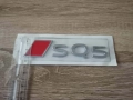 емблема Audi SQ5 нов стил сребристо с червено, снимка 3