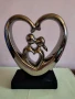 Прекрасна Немска Керамична Скулптура Сърце-Влюбени, снимка 1