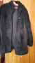 Дамско черно палто ЕКО кожа/косъм/, снимка 14