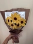 Вечен букет от слънчогледи от плюшена тел, снимка 1