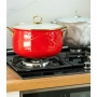 Тенджера Goldmann GM 8017-26R, 26x16см.\8.5л., Емайл, Индукция, Червена, снимка 8