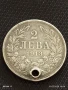 Сребърна монета 2 лева 1913г. Царство България продупчена за НАКИТ, НОСИЯ, КОЛЕКЦИЯ 25460, снимка 1
